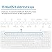 Macally Full Size USB Wired Computer Keyboard with 2-Port USB Hub - Perfect for your Mouse - & 15 Apple Shortcut Keys for for Mac and Windows PC (MKEYXU2),Apple White