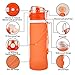 ITYYT Silicone Collapsible Water Bottle 26oz for Sports & Outdoors (Orange)