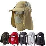 3CERA® Outdoor Jungle Fishing 360 Degree UV Protection Sun block Hat Folding Visor Nylon Cap Mesh Bucket Flap Hats
