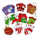 Iconikal Cardstock Tie-On Gift Tags 70-Count, Christmas