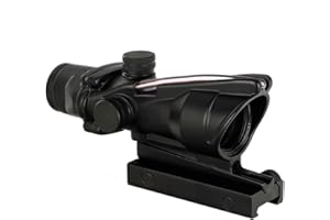 pusina 4x32 Compact Rifle Scope Horseshoe Reticle Optics Red or Green Illuminated Prism Scope
