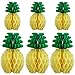 TOODOO 6 Pieces Tissue Paper Pineapples for Party Supplies Table Decoration Hawaiian Theme Wedding Home Decor