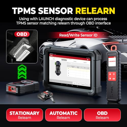 LAUNCH X-431 i-TPMS TPMS Tire Pressure Detector Relearning Tool, Activation/Relearning/Programming Sensors, Works w/ X431 Scanners/APP (Can be used alone)