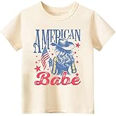 4th of July Toddler Baby Boys Girls T-Shirt Kids Funny Letters Print Patriotic Cotton Independence Day Top