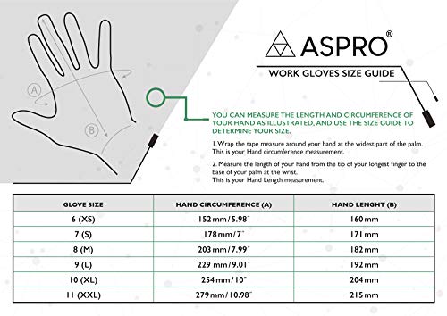 ASPRO Arbeitshandschuhe 20 Paar GröÃe 9 (L)- Gartenhandschuhe-Schwarze Nylon-Handschuhe mit PU-Beschichtung für Bauarbeiter, Gärtner, Mechaniker, Bauarbeiter, Lagerarbeiter etc. – Bild 7
