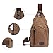 Termichy Canvas Sling Chest bag for Men Women, Unisex Shoulder Crossbody Backpack for Travel Hiking Camping Cycling or other Outdoor activities (Coffee)