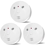 Lecoolife 3 Pack Smoke Detector Fire Alarms Battery