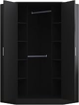 Reflect 2 Piece Wardrobe Bundle | 2 Door Corner + 3 Door Black Gloss view 7