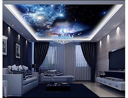 3d Wallpaper Mural Ceiling Silk Cloth Aesthetic Wonderland