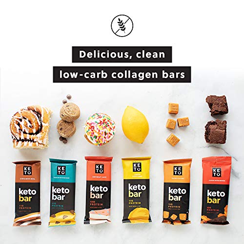 Perfect Keto Bars Snacks Low Carb Diet Friendly Food with Protein, Coconut Oil, Collagen, No