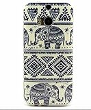 HTC One M8 Case, StarCity ® HTC One M8 (Model 2014) Case [Elephant Pattern] Flexible TPU Case Skin Gel [Shock Absorbent] Protective Cover Case (Elephant)