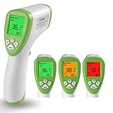Forehead Digital Thermometer Medical Grade Multi-function High Sensitivity Non-contact Digital Infrared , No Touch Instant Results Forehead Body Thermometer For Baby, Adults And Object(green)