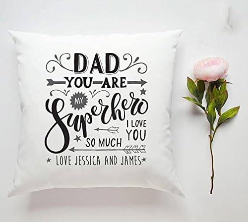 Superhero Dad Pillowcase | Daddy Father Pillow Cover | Personalised Custom Made Pillowcase | Birthday Gift | Present Customised | Gift for Dad | Father’s Day Gift