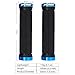 LYCAON Bike Handlebar Grips, Non-Slip-Rubber Adjustable Bicycle Handle Grip with Aluminum Lock, Bike Grips for Mountain Road Foldable Bike MTB BMX with End Caps (Blue, General End Caps)