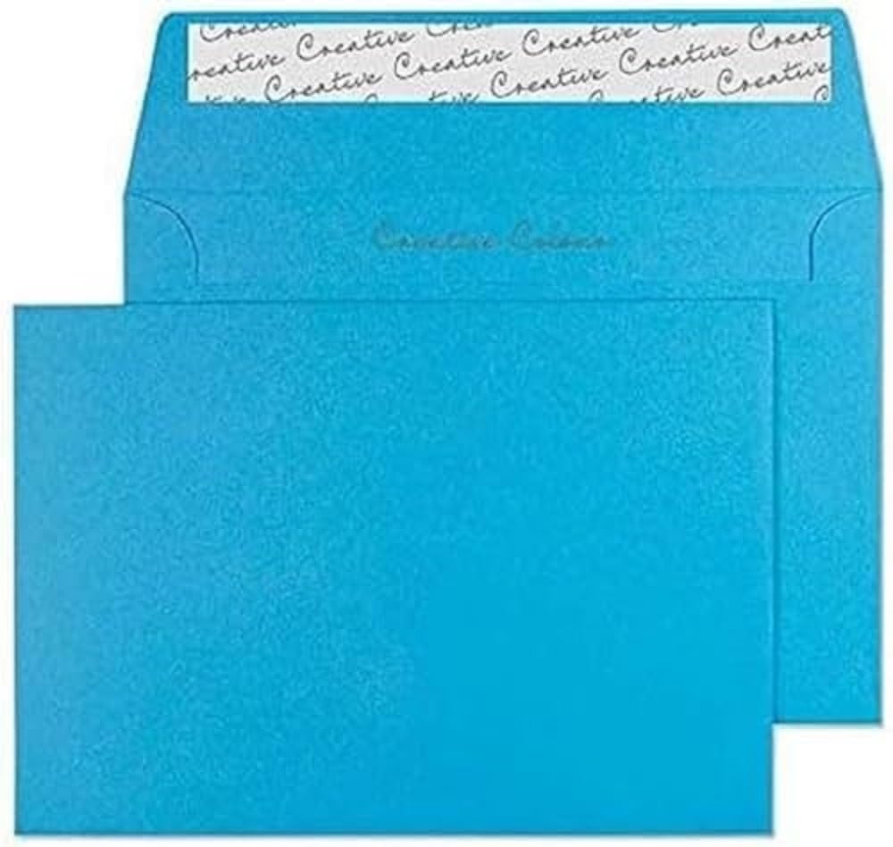 Blake Creative Colour C6 114 x 162 mm 120 gsm Peel & Seal Wallet Envelopes (110) Caribbean Blue - Pack of 500