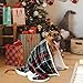 JIATECCO Christmas Large Dog Blanket -Plaid Green Warm Fleece Plush Bed Sleep Mat Pet Throw Crate Cover 60 Inches