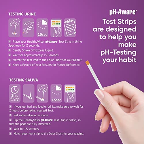 pH Test Strips 120ct Tests Body pH Levels for Alkaline & Acid Levels