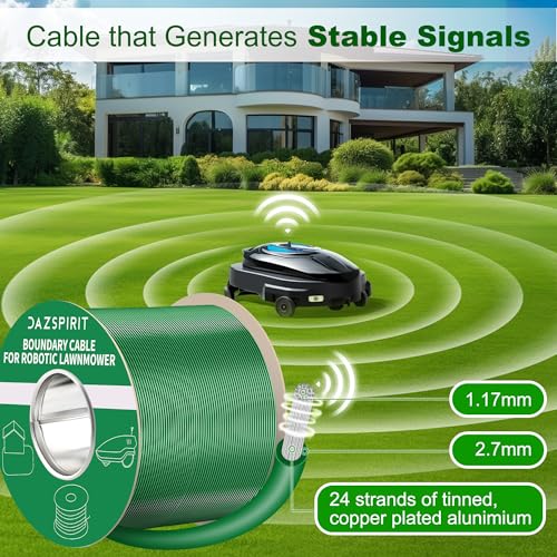 DazSpirit 250 m Delimitor Cable for Robot Lawnmower + 150 Pins, 20 Cable Connectors, 10 Terminals Connection, Accessory Kit Compatible with Gardena Bosch Husqvarna Worx Honda Robomow USW