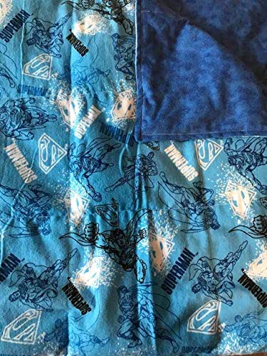 Amazon.com: TWIN WEIGHTED BLANKET with Superman in 12 lbs: Handmade