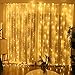 Window Curtain String Lights 300 LED, JIERAY String Lights Curtain, Curtain Lights Warm White for Bedroom Indoor Outdoor Patio Wall Decorations