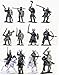 Plastic Toy Soldiers Medieval Vikings Painted Figure Set No.1 1/32 Scale 16 Pieces with Horses and Weapons! Marx Type Army Men Figures by Sunjade