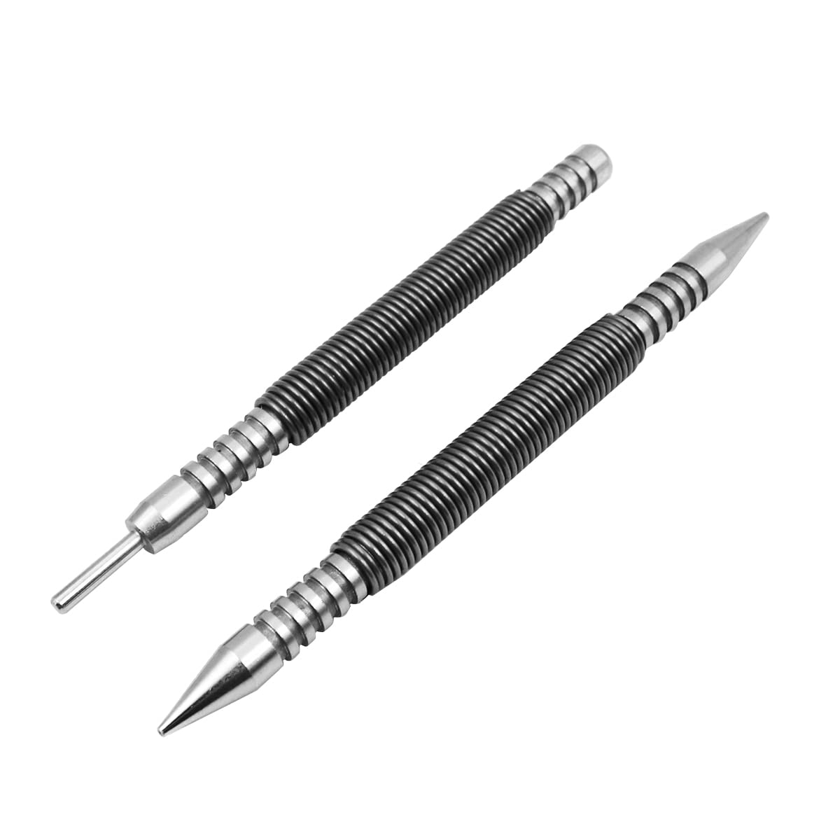 VOANZO 2pcs Dual Head Nail Setter and Hinge Pin Punch Set Hammerless 1/32″& 1/16″Spring Nail Striking Force Door Pin Removal Tool