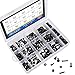 Glarks 510Pcs Metric M3 M4 M5 Alloy Steel Socket Cap Screws Hex Head Bolt Nuts Assortment Kit - Black Oxide Finish