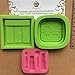 Anyana 3D mini Makeup Tools Loose Powder Eye Shadow silicone mould embossing cake Fondant imprint gum paste mold for Sugar paste fashion cupcake decorating topper decoration sugarcraft set of 3