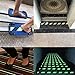 Anti Slip Traction Tape Glow in Dark 2 Inch x16.4 Ft Strong Grip Waterproof Friction Abrasive Adhesive for Stairs Tread Step Indoor and Outdoor Black Green Stripes