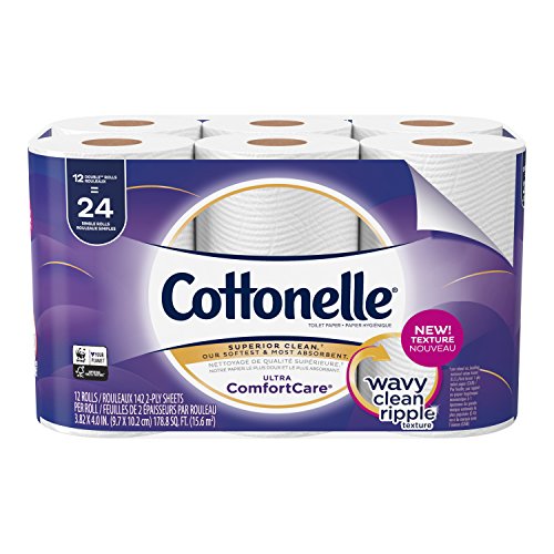 Cottonelle Ultra Comfortcare Toilet Paper, Soft Bath Tissue, 12 Double Rolls, 12 Count