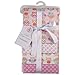 Little Beginnings Four Piece Laddered Receiving Blankets, Pink Owls