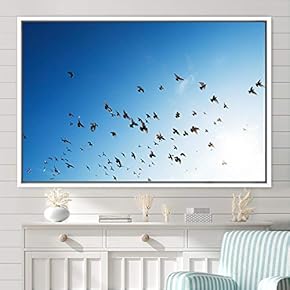signwin Framed Canvas Wall Art Flying Together Birds...
