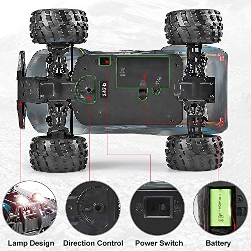 Remote Control Car Newest RC Truck for Kids 4WD 2.4GHZ Off Road 1:18 Scale High Speed Racing Cars