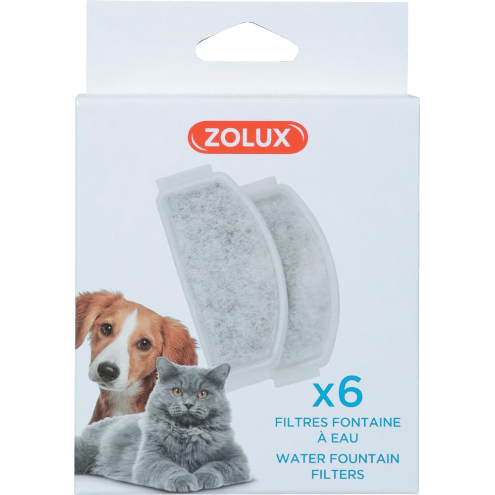 Zolux - 6 Replacement Filters for the Fountain 2 Litre and Calypso