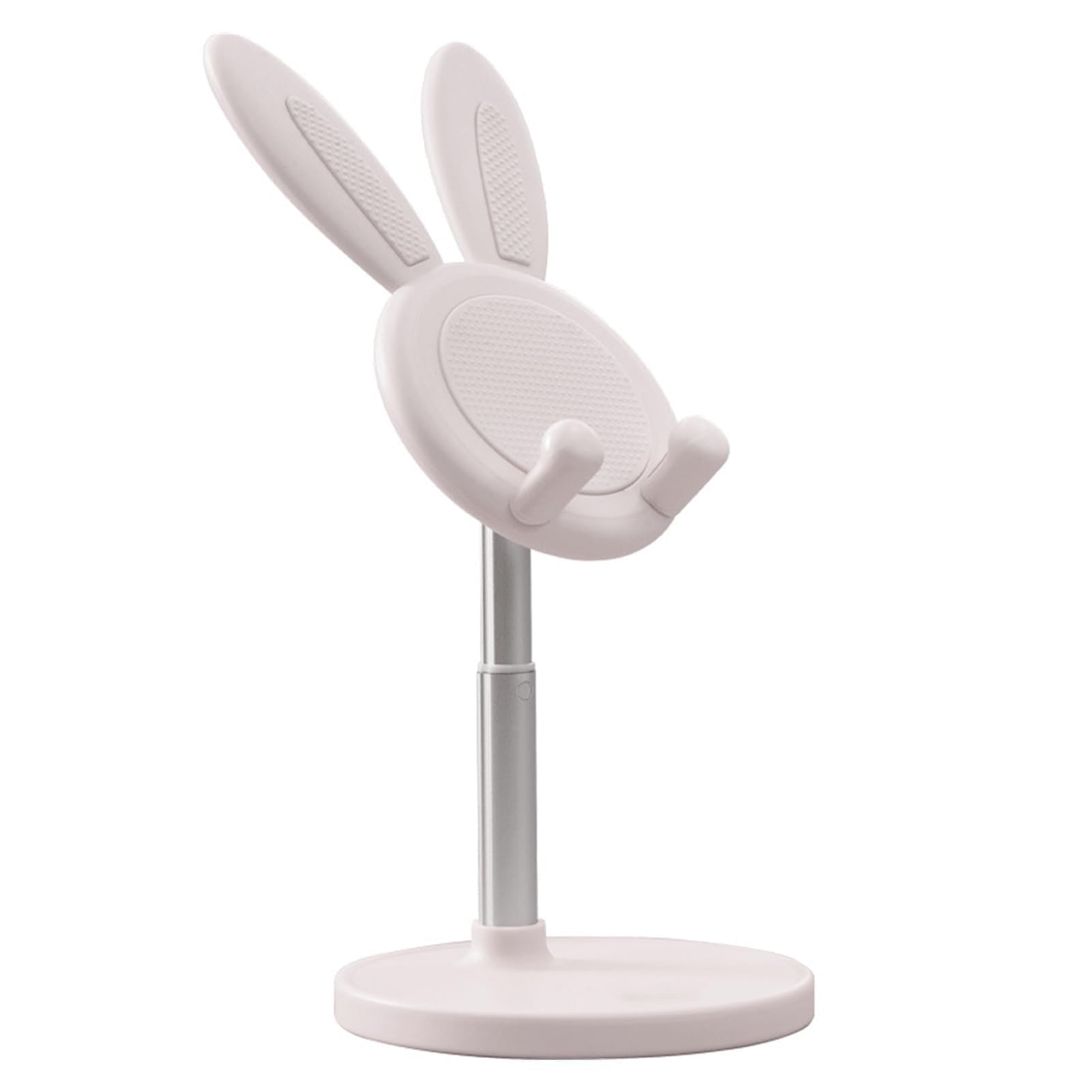 Cyrank Cell Phone Stand for Desk, Cute Bunny Phone Holder Angle Height Adjustable, Compatible with All Mobile Phones, Tablet(White)