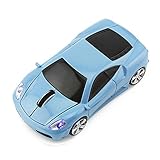 CHUYI 2.4ghz Wireless Sport Car Mouse Optical Mouse Mice Ergonomic Design for Computer Laptop (Light Blue)