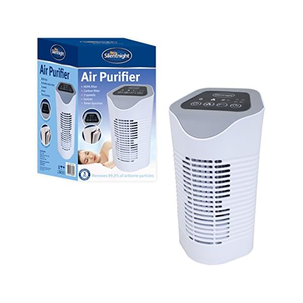 Silentnight Air Purifier with HEPA & Carbon Filters, Air Cleaner for