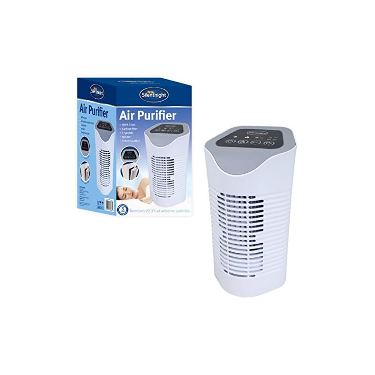 Silentnight Air Purifier with HEPA & Carbon Filters, Air Cleaner for