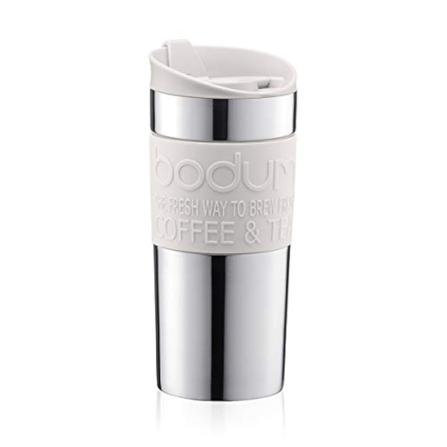 Bodum 11068-913 Vacuum Travel Mug, Off White, 0.35 L - Small, 1 Count (Pack of 1)