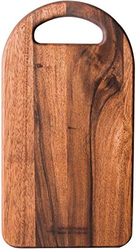 CABNT Organic Acacia Cutting Board, Small Chopping Board Knife Friendly Bread Carving Serving Board for Meat Vegetables-a