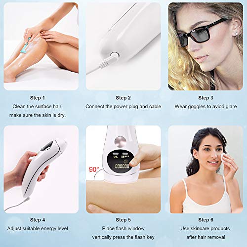Skin Optics IPL Hair Removal Device for Women & Men Permanent Painless 800,000 Flashes Use for Body Facial Hair Treatment Wholebody Home Use
