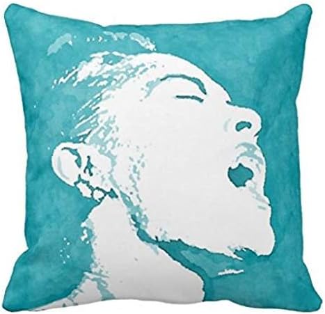 Pop Art Portrait Billie Holiday Aqua Throw R2d470c98beca4c5f98529d494543569c I5fqz 8byvr Pillow Case 18" * 18"