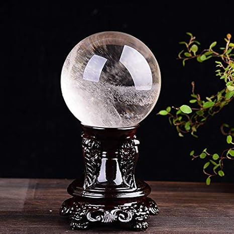 Amazon Co Jp 占い水晶玉を見つめる 透明ホワイトクリスタルボールの装飾品ホーム家具クラフトギフトジュエリー風水ボールホワイト 風水 占いボール ホーム キッチン