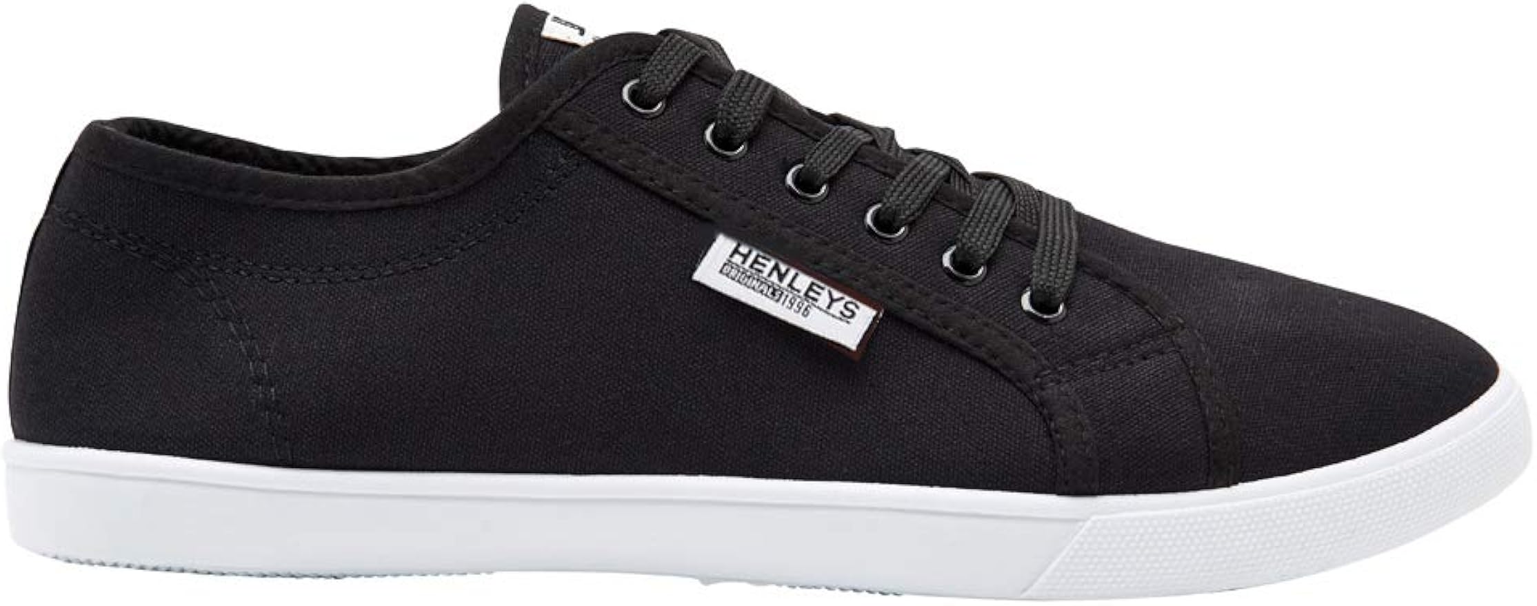 Henleys Mens Pumps Canvas Lace Up Casual Designer Shoes Trainers
