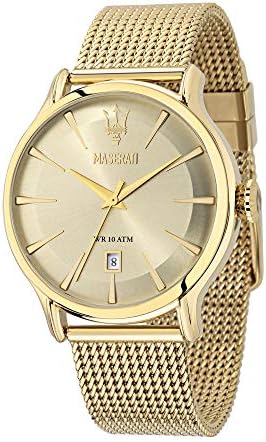 Maserati r8853118003 round mesh stainless steel analog watch for