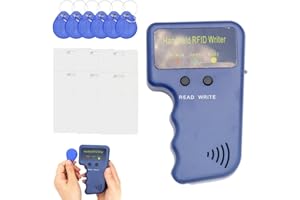 HKNBJ RFID Reader Writer, RFID Copier RFID Cloner, Handheld 125khz Copier RFID Smart ID Card Copier Duplicator with 6 Writable Tags and 6 Cards (#1)