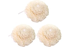 UUYYEO 3 Pcs Diffuser Flower Heads Fragrance Flower Diffuser Essential Oil Diffuser Sticks Decorative Flower Diffuser Sticks Aroma Diffuser Sticks Replacement with Cotton Rope for Home Decoration