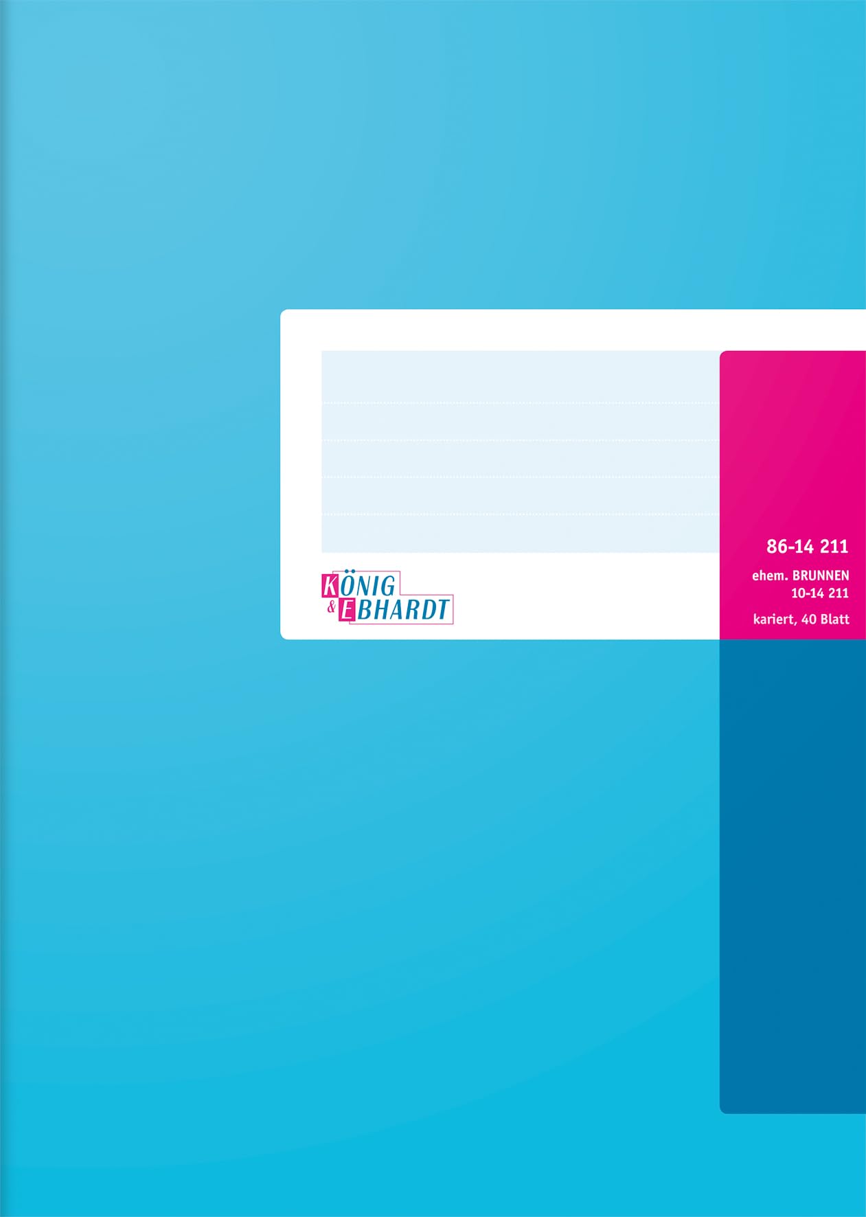 Konig & Ebhardt 8614211 600 K40 Business A4 80g/m² Pack of 40 Sheets Light Blue Check