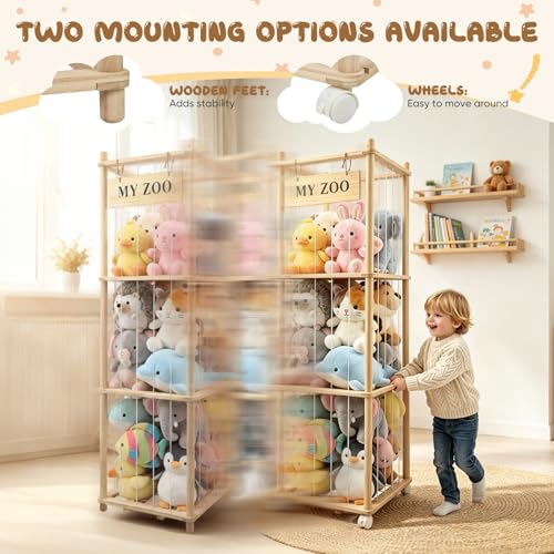 Wooden Pet Storage Box with 360° Wheels 135 x 40 x 40 cm Large Capacity for Playroom, Children's Room, Bedroom