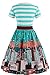 Women's 1950s Vintage Cocktail Swing Retro Rockabilly Dress Size Small Blue